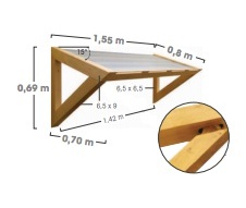 Auvent couverture Polycarbonate