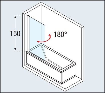 ecran-baignoire-pivotant-verre-anti-calcaire