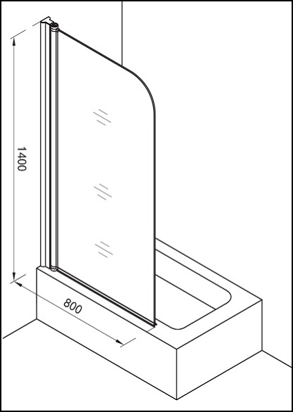 pare-baignoire-pivotant-schema