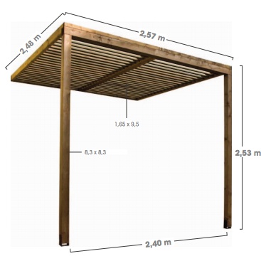 Pergola à adosser Burger