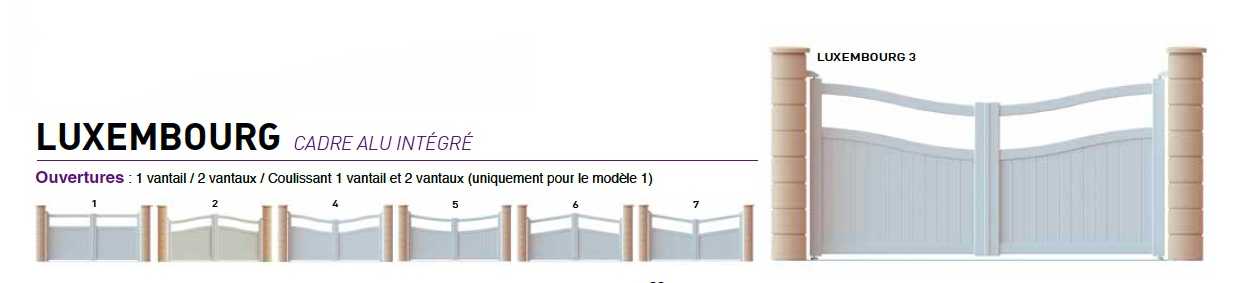 Luxembourg portail PVC