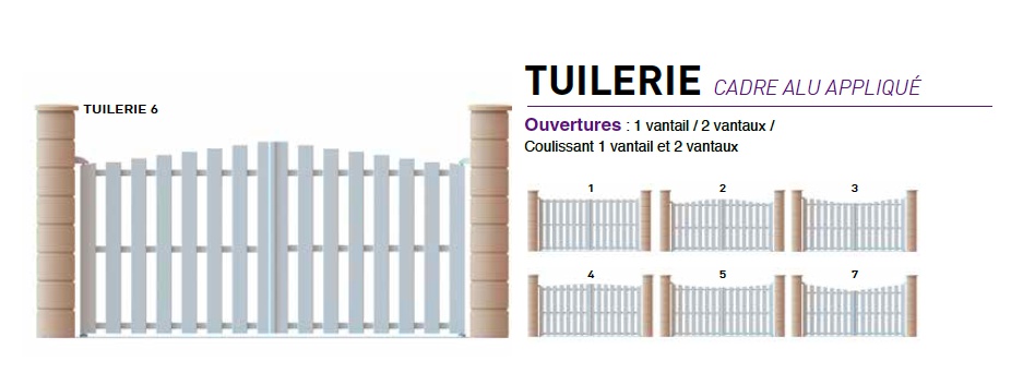 Tuilerie portail PVC