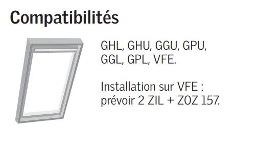 Compatibilités Moustiquaire VELUX