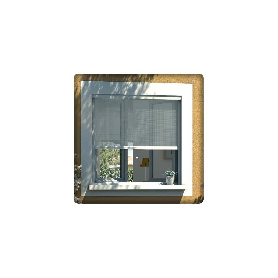 Moustiquaire enroulable avec double coulisses Moustiquaire enroulable avec double coulisses