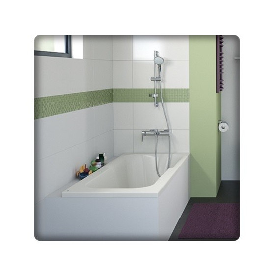 Baignoire rectangulaire bain douche en acrylique 